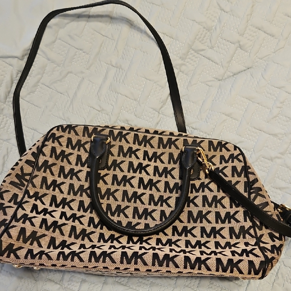 Michael Kors Black and Tan Women's Bag